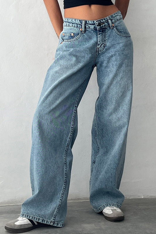 Vintage Low Rise Straight Leg Jeans Lavish Daily