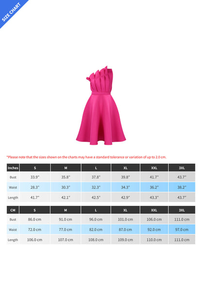 Pleated Asymmetric Cut Long Dress Lavish Daily