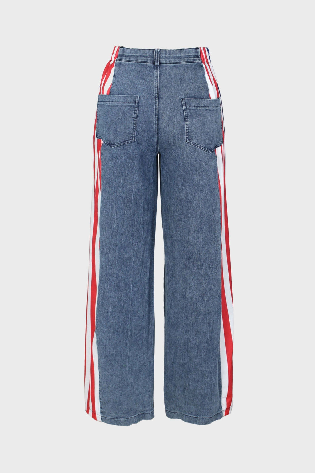 American Flag Print Light Wash Jeans Lavish Daily