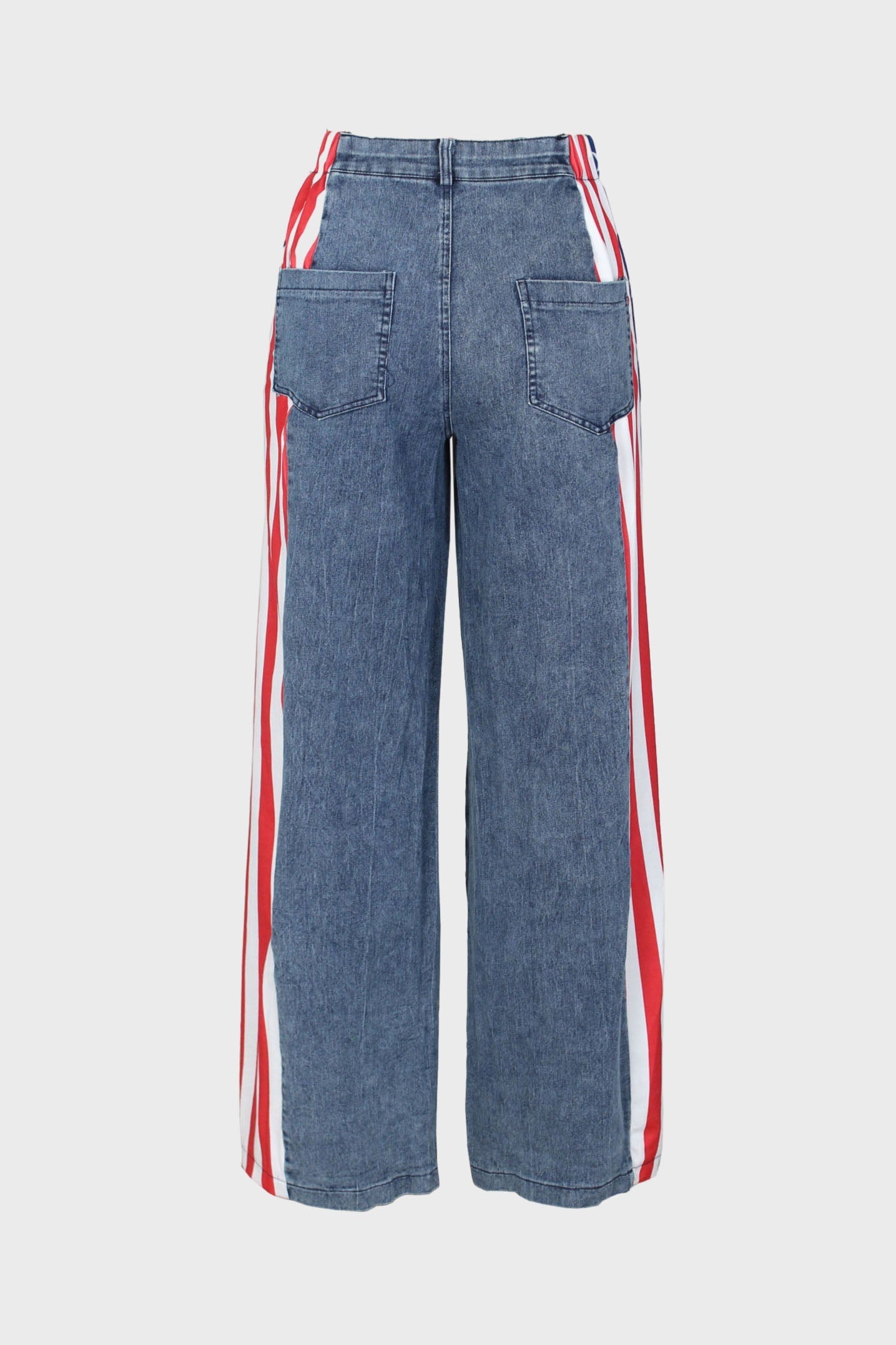 American Flag Print Light Wash Jeans Lavish Daily