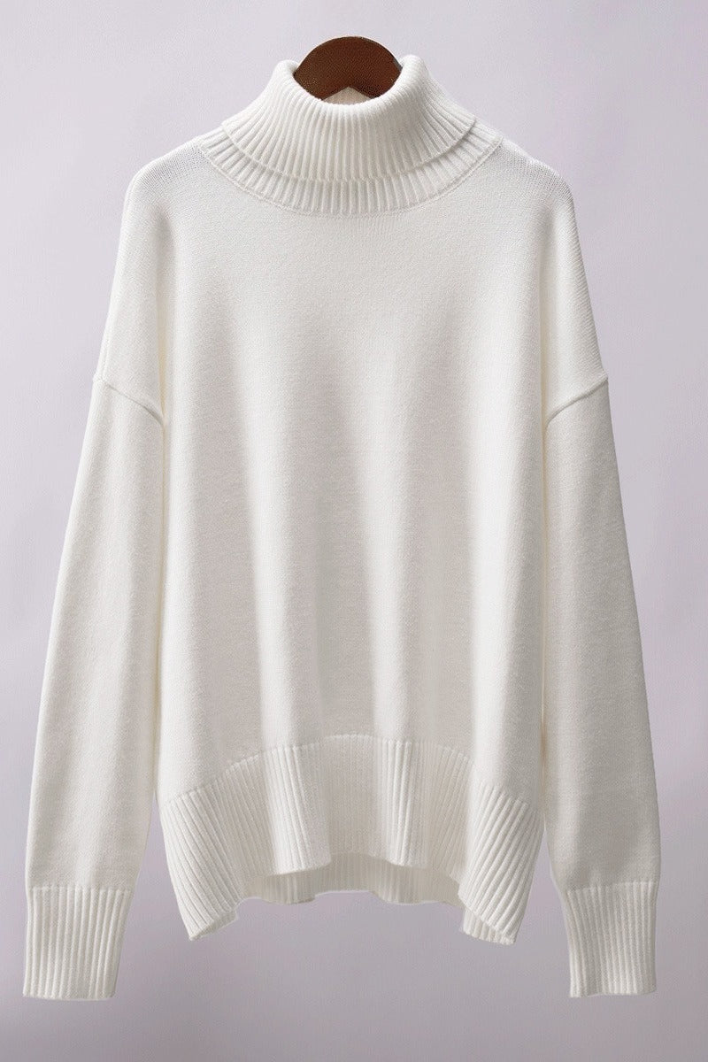 Turtleneck Long Sleeve Sweater Lavish Daily