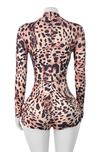 Leopard Gloved Romper Lavish Daily