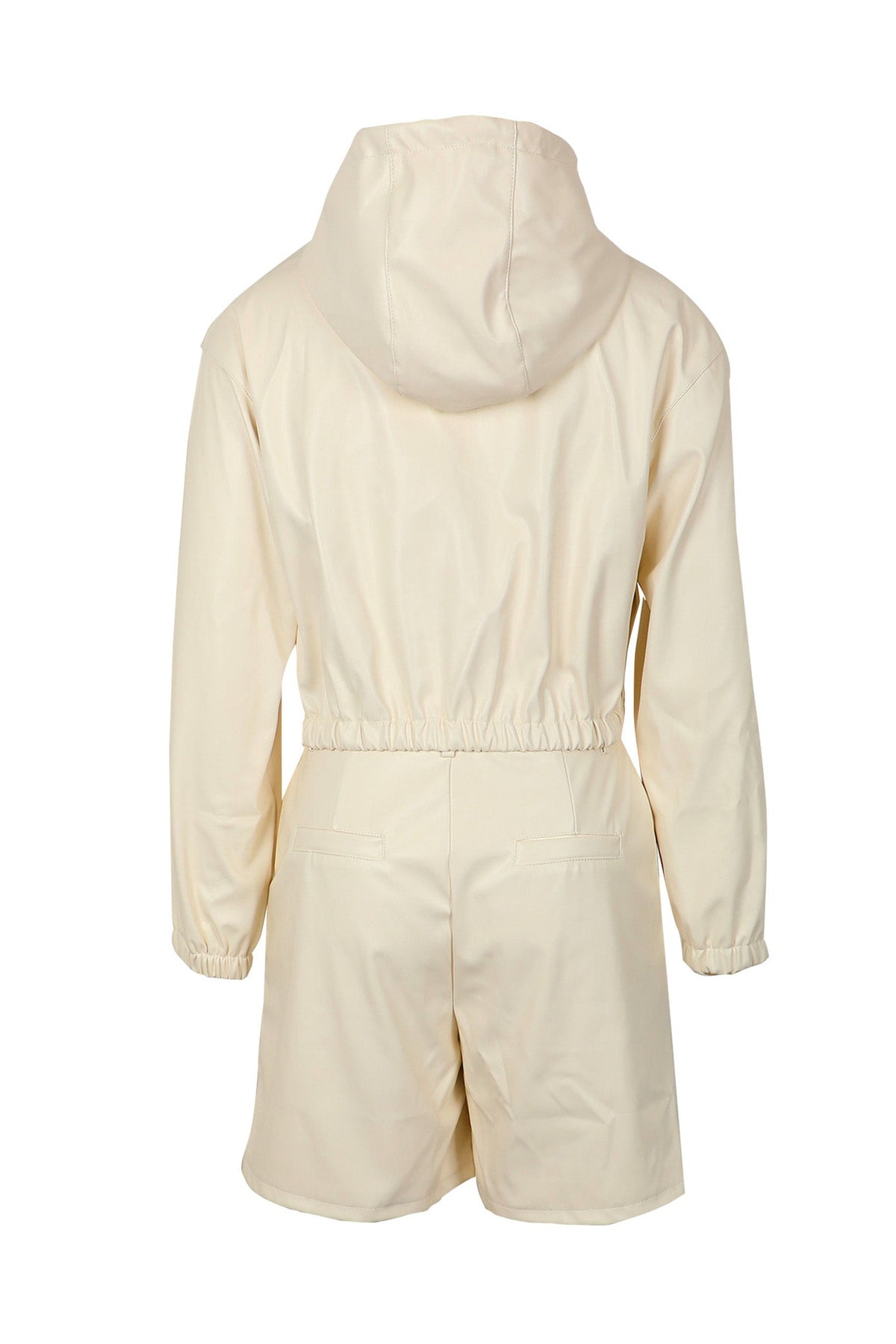 Faux Leather Hooded & Shorts Set Lavish Daily