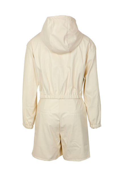 Faux Leather Hooded & Shorts Set Lavish Daily