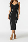 Rhinestone Cami Midi Dress Lavish Daily