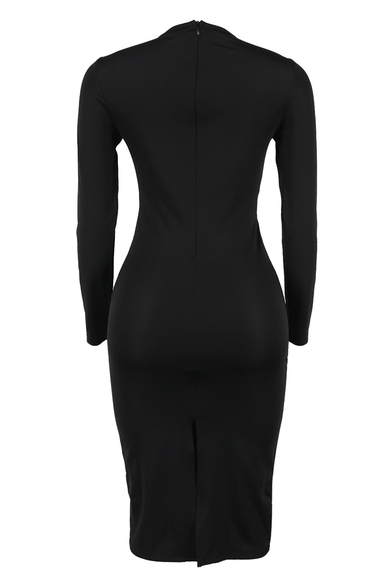 Color-Block Bodycon Dress - High Slit & Stretch Lavish Daily