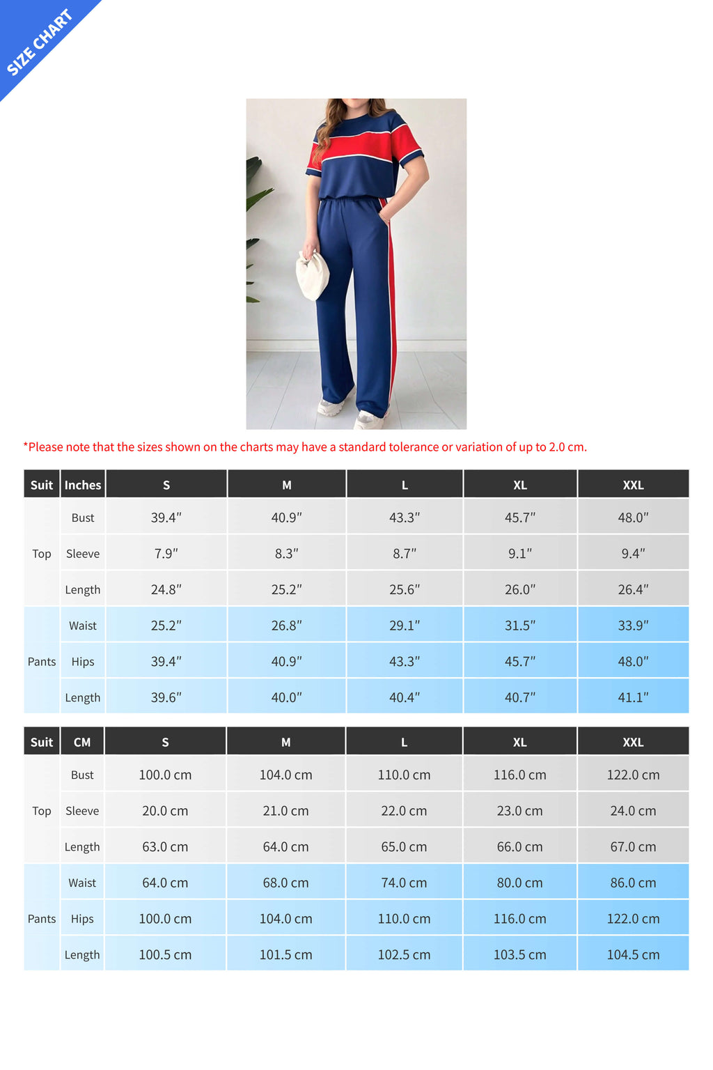 Striped Patchwork Top & Loose Pants Set Lavish Daily