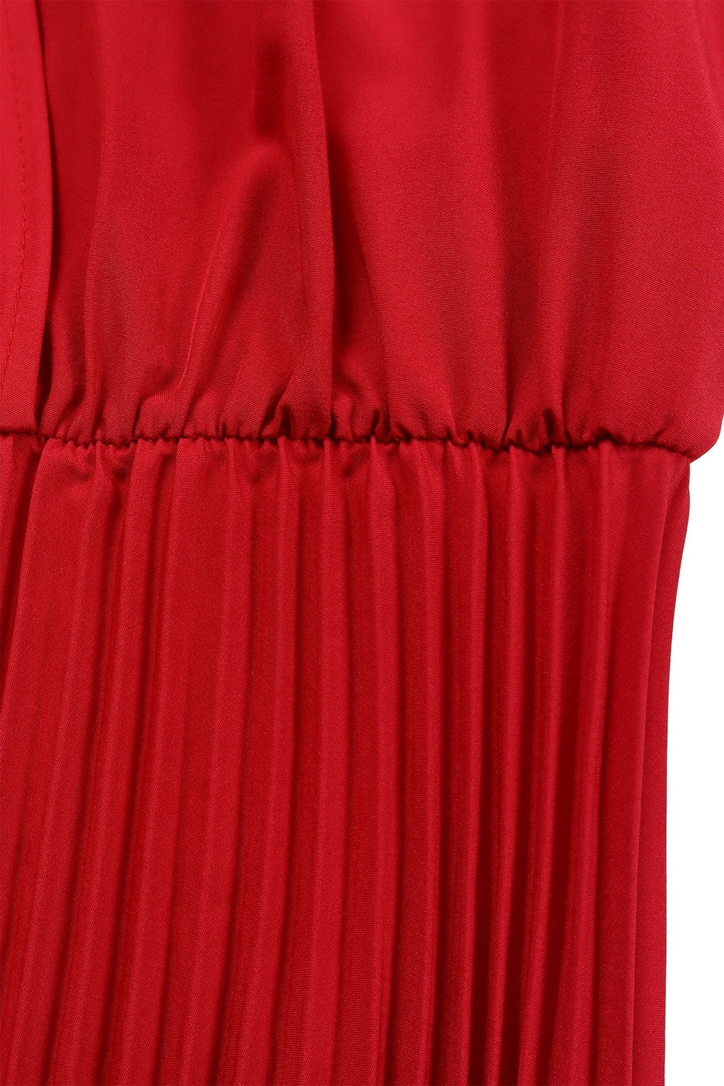 Plus Size Long Sleeve V-Neck Pleated Maxi Dresses Lavish Daily