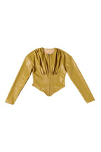Faux Leather Zip-Up Corset Top Lavish Daily