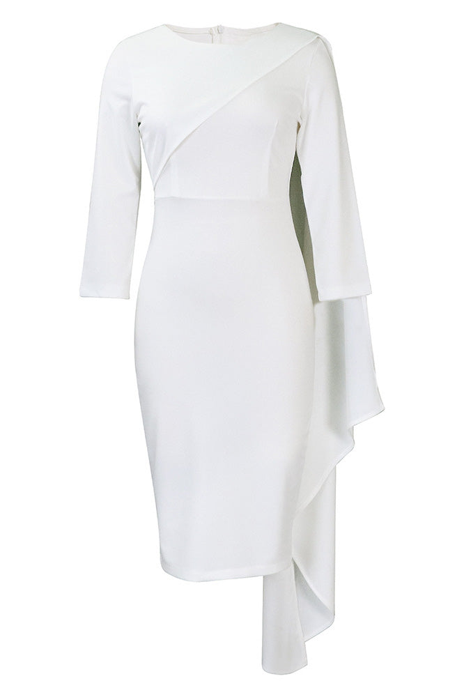 Elegant 3/4 Sleeve Cloak Bodycon Dress Lavish Daily