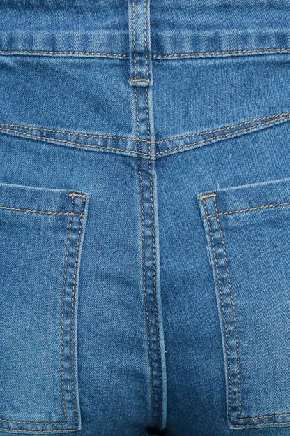 Skirt Overlay Wide Leg Baggy Jeans LavishDaily