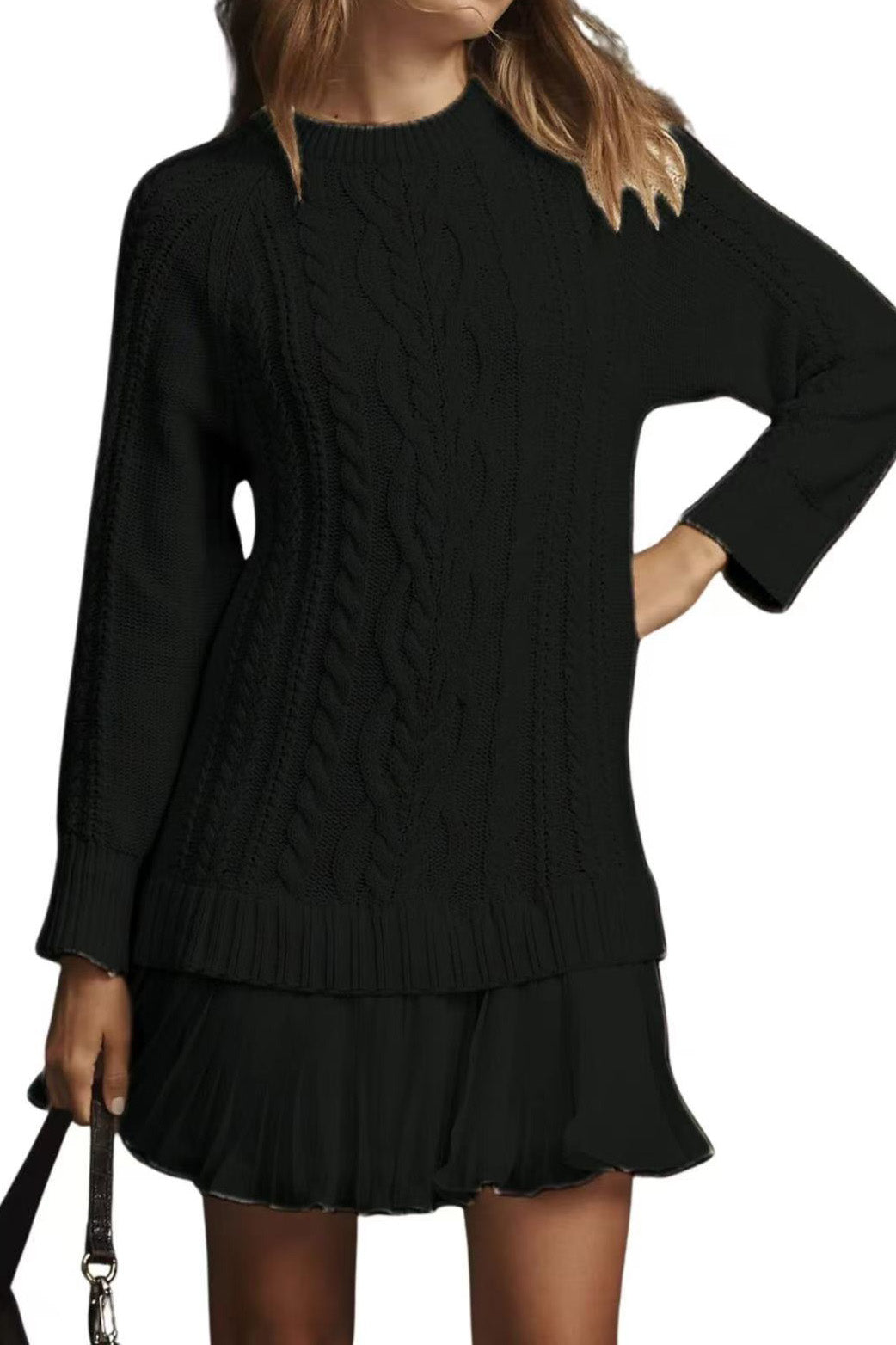 Casual Twist Sweater Mini Dress Lavish Daily