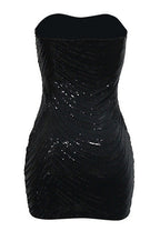 Sequin Strapless Bodycon Mini Dress Lavish Daily