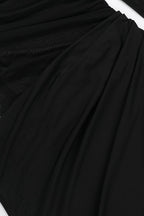 Off-Shoulder Mesh Cutout Bodycon Dress Lavish Daily