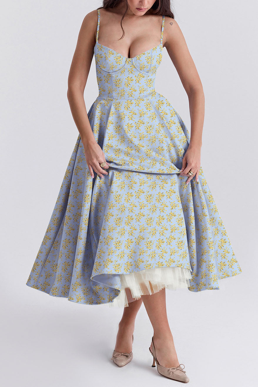 Luxury Spaghetti Strap Princess Dress Lavish Daily