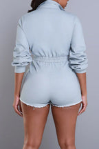 Denim Romper Lavish Daily