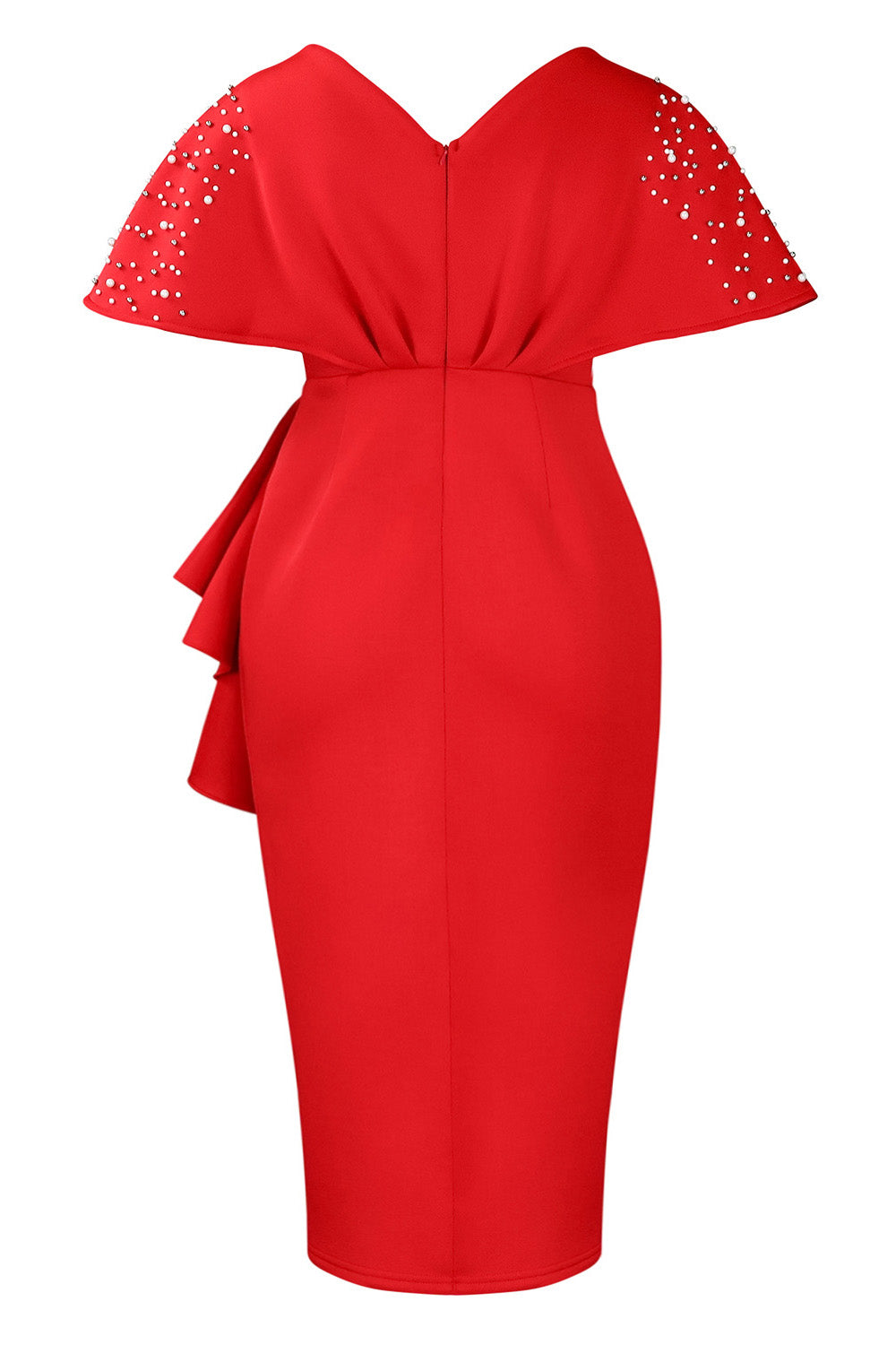 Beaded Ruffled Split Party Dress Lavish Daily