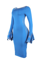 Rhinestone Stretchy Bodycon Backless Slit Dress Lavish Daily