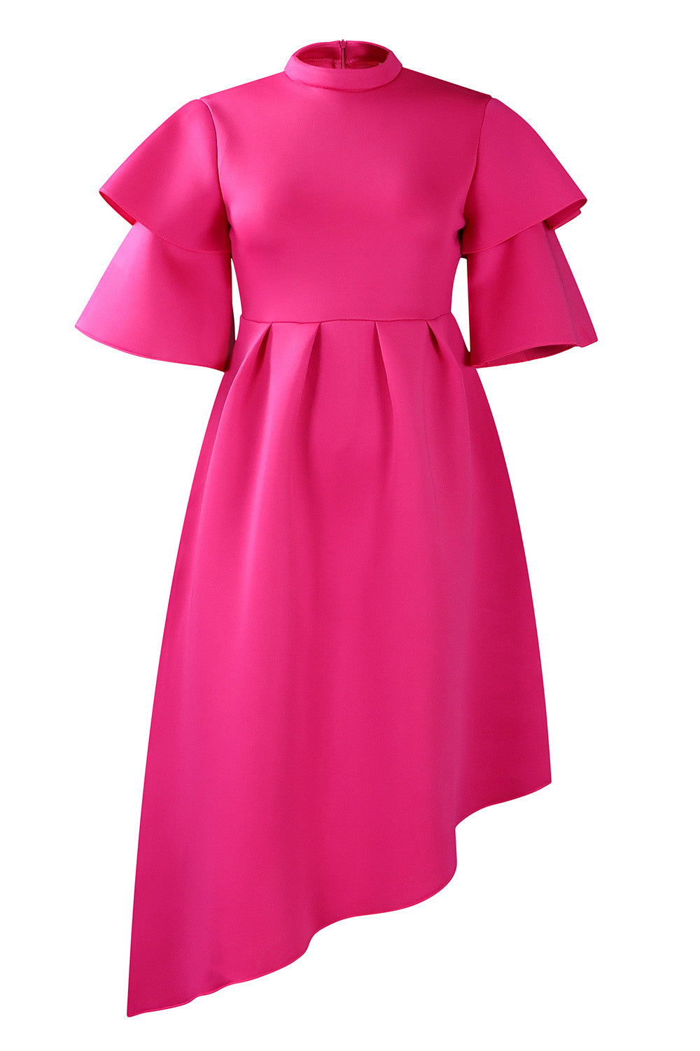 Double-Layer Ruffled Sleeve Dress Lavish Daily