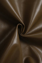 PU Faux Fur One Shoulder Dress Lavish Daily