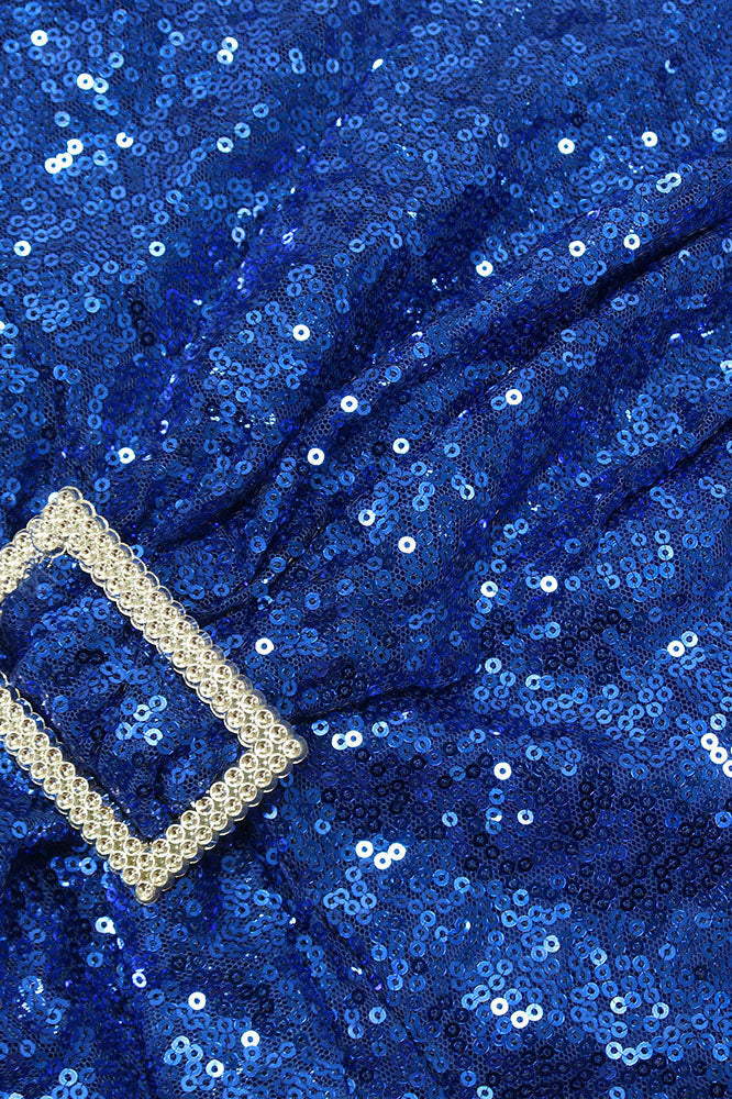 Off-the-Shoulder Sequins Prom Dress Long Slit Lavish Daily