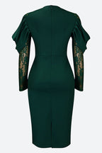 Elegant Lace Slim Fit Patchwork Sexy Dress Lavish Daily