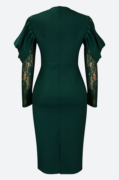 Elegant Lace Slim Fit Patchwork Sexy Dress Lavish Daily