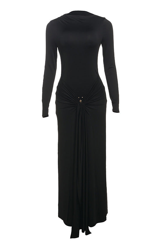 Twist Knot Ring Detail Maxi Dress Lavish Daily