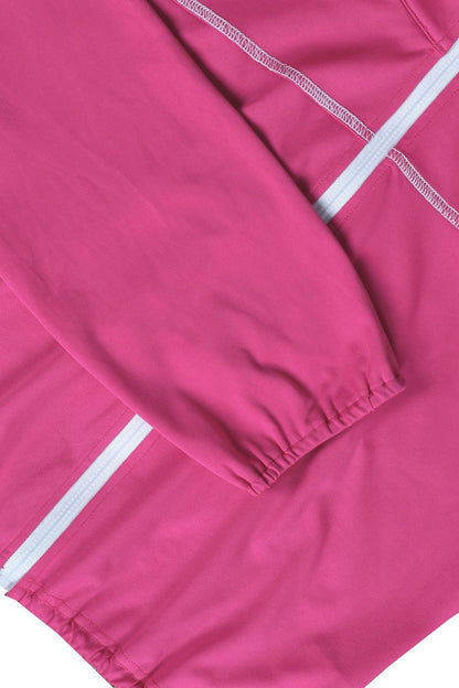 Contrast Stitch Zip-Up & Legging Set Lavish Daily