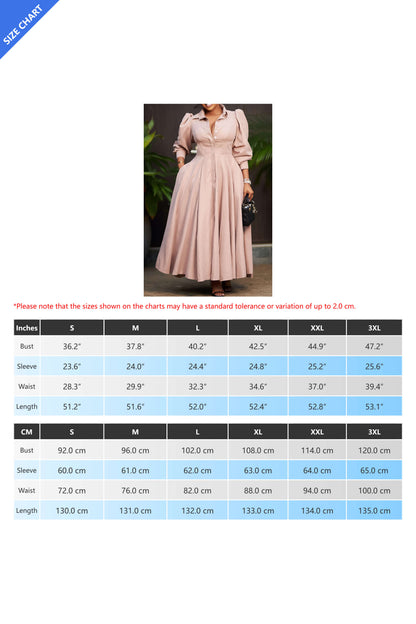 Long Sleeve Flared Maxi Dress Lavish Daily