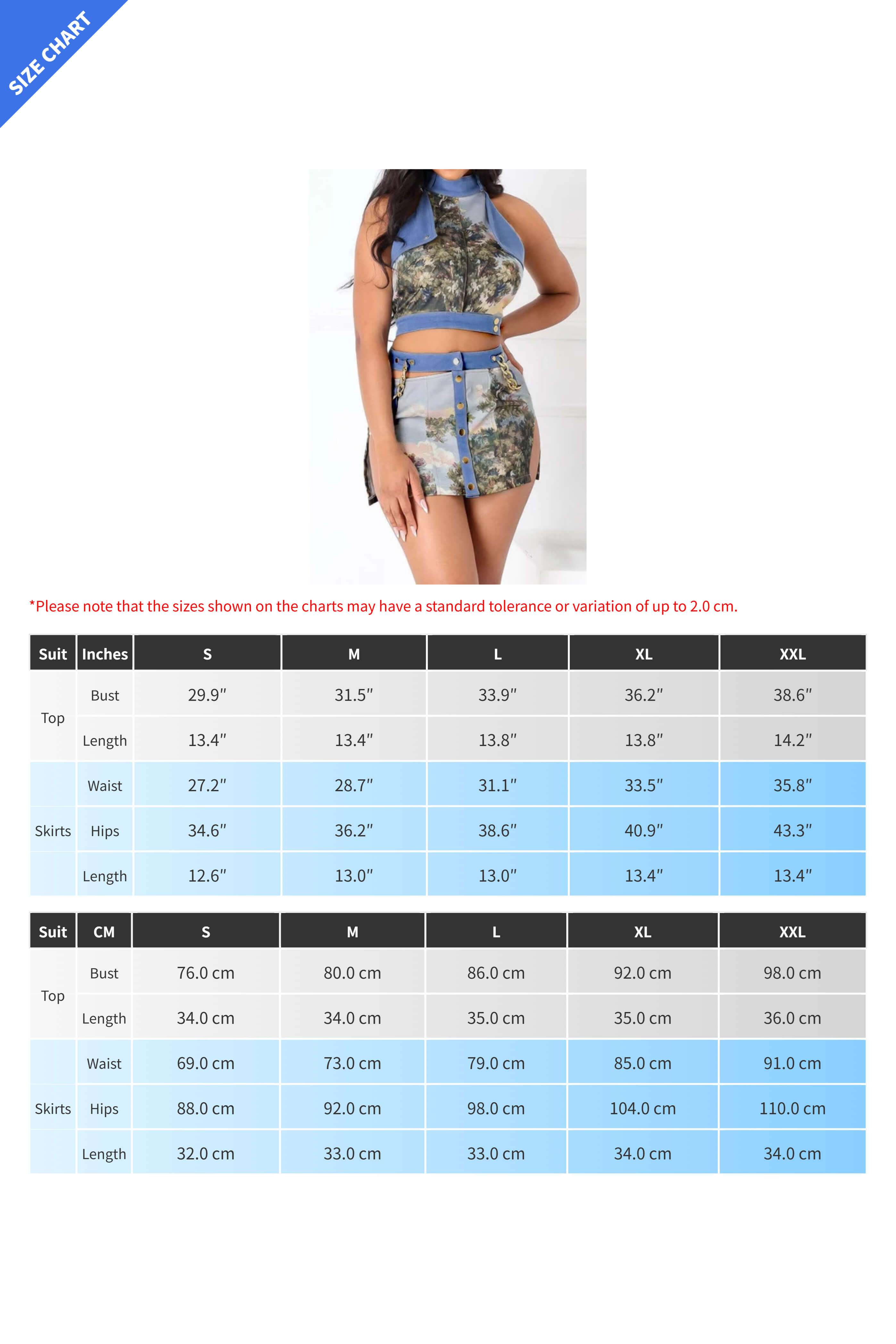 Printed Chain Detail Slit Tie-Up Set Lavish Daily