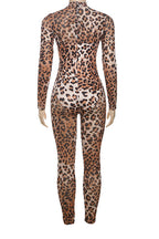 Mesh Leopard Jumpsuit Lavish Daily