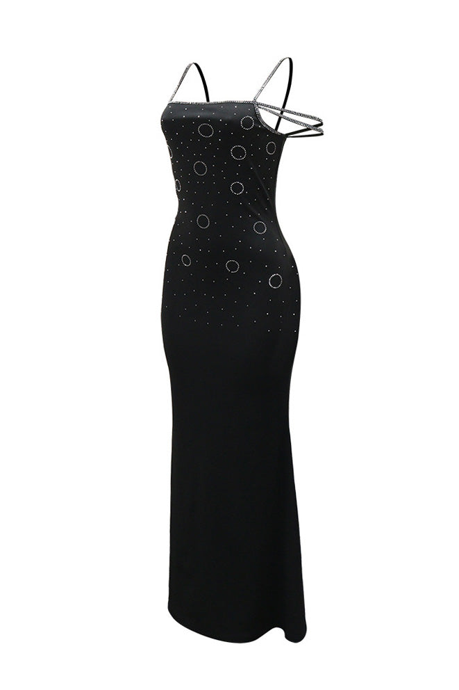 Sexy Rhinestone Cami Party Maxi Dress Lavish Daily