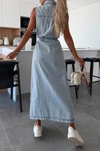 Denim Maxi Dress Lavish Daily