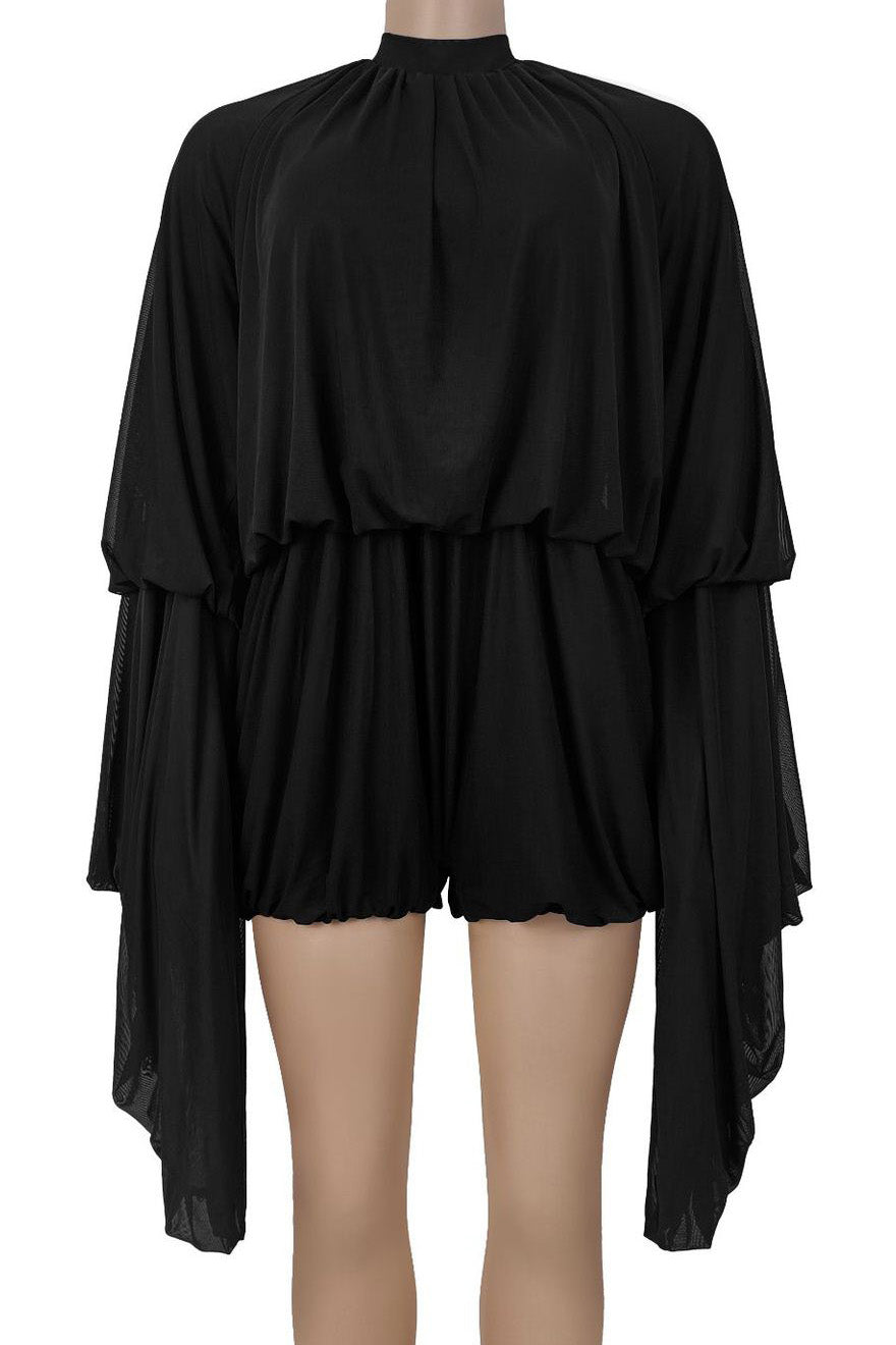 Dream Ruffle Draped Romper Lavish Daily