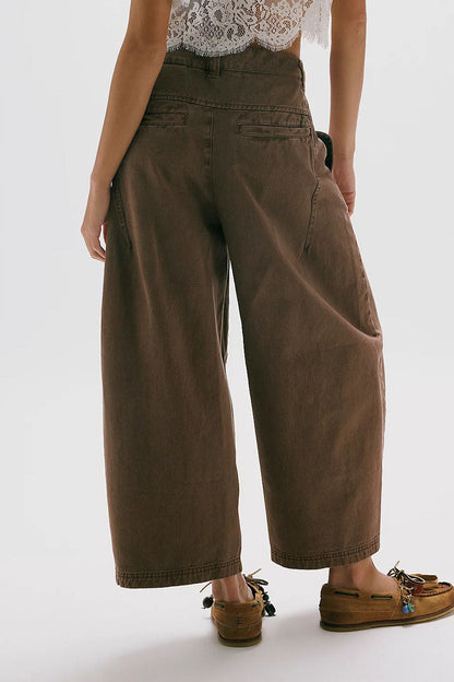 Cropped Wide-Leg Jeans Lavish Daily