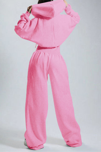 Hooded Drawstring Wide Leg Jumpsuit Lavish Daily