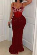 Velvet Sequin Party Dress Lavish Daily