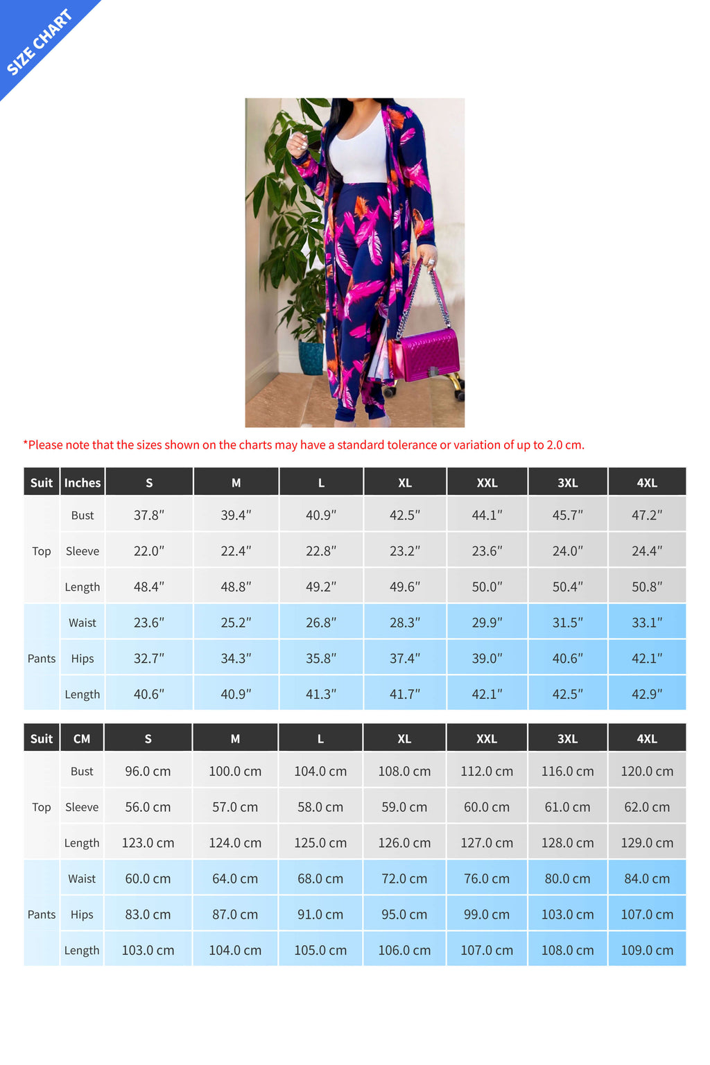 Printed Pants with Long Cardigan Set Lavish Daily