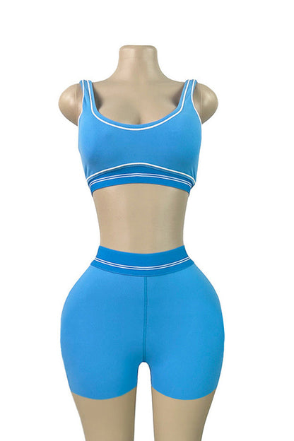 Contour Piping Biker Short Set Lavish Daily