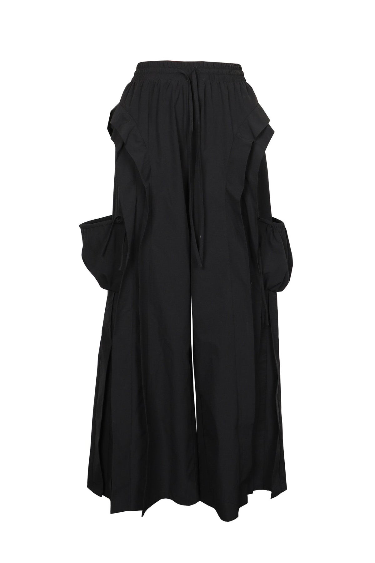 Cascading Ruffle Wide Leg Parachute Pants Lavish Daily