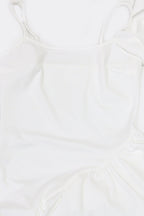Solid Color Ruffle Hem Spaghetti Strap Dress Lavish Daily