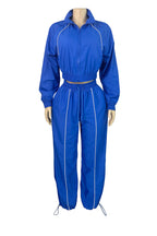 Trim Top & Wide Leg Pants Set Lavish Daily