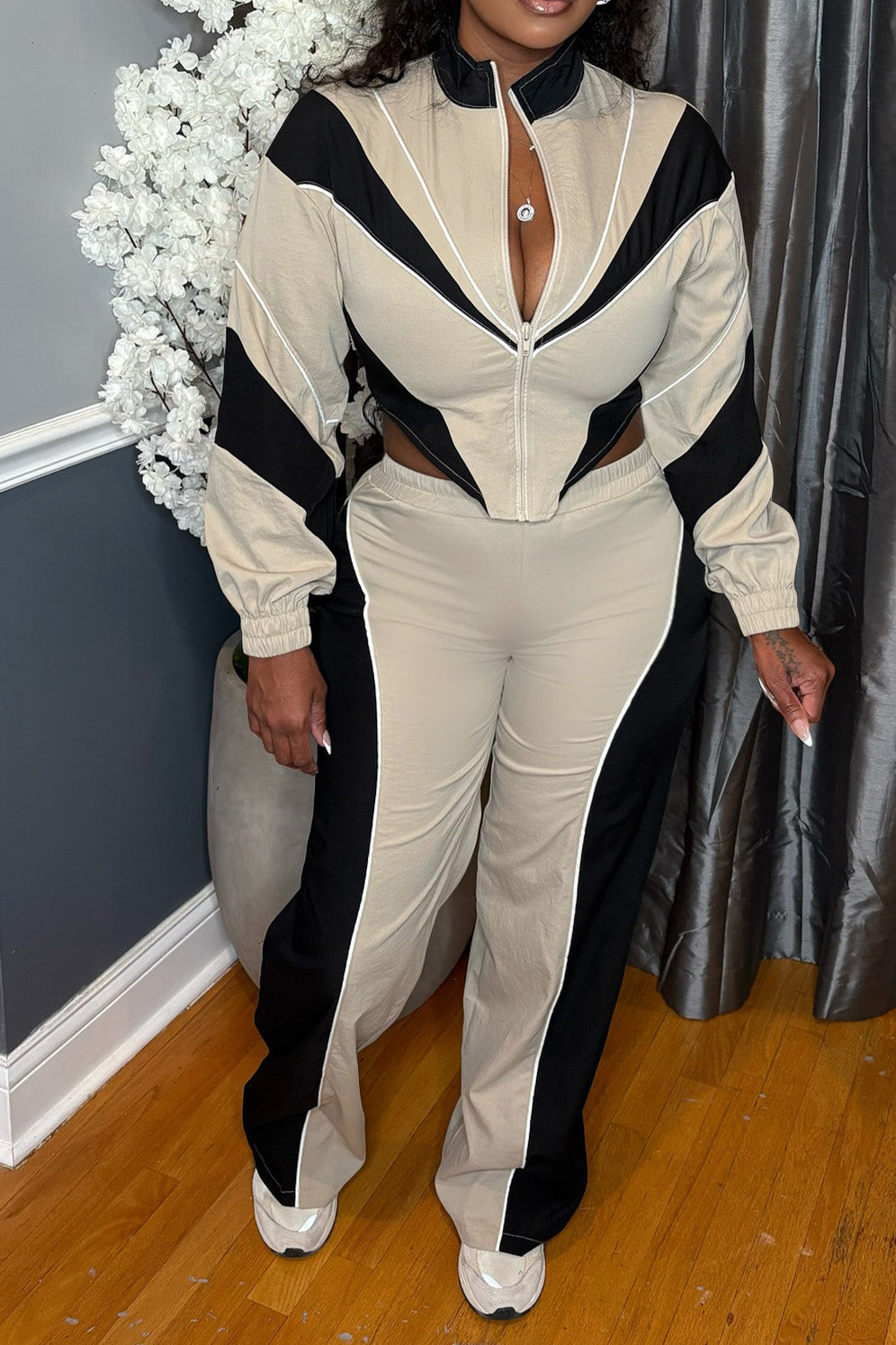 Colorblock Track Pant Set Lavish Daily