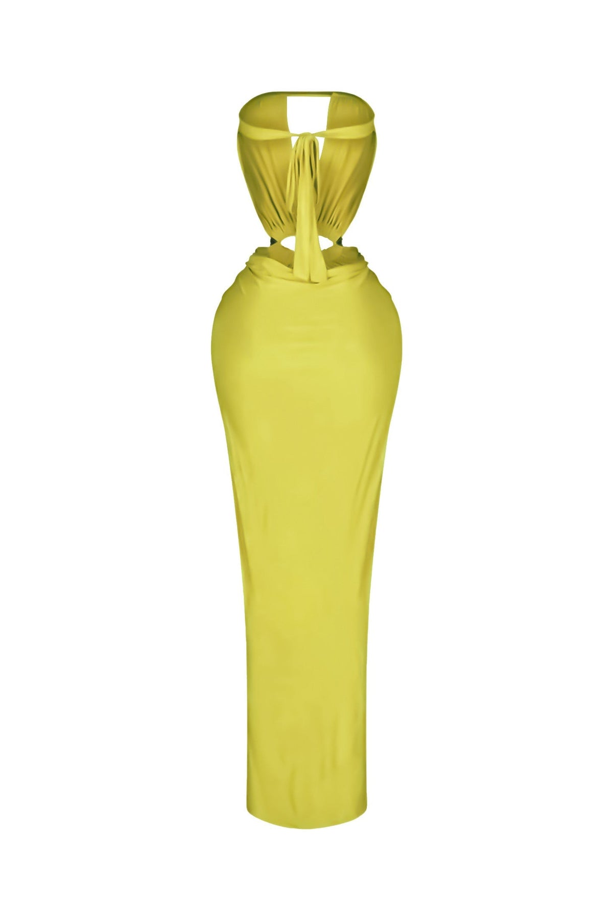 Cutout Ruched High Slit Maxi Dress Lavish Daily