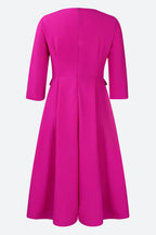 Elegant Solid Pleated Dress Lavish Daily