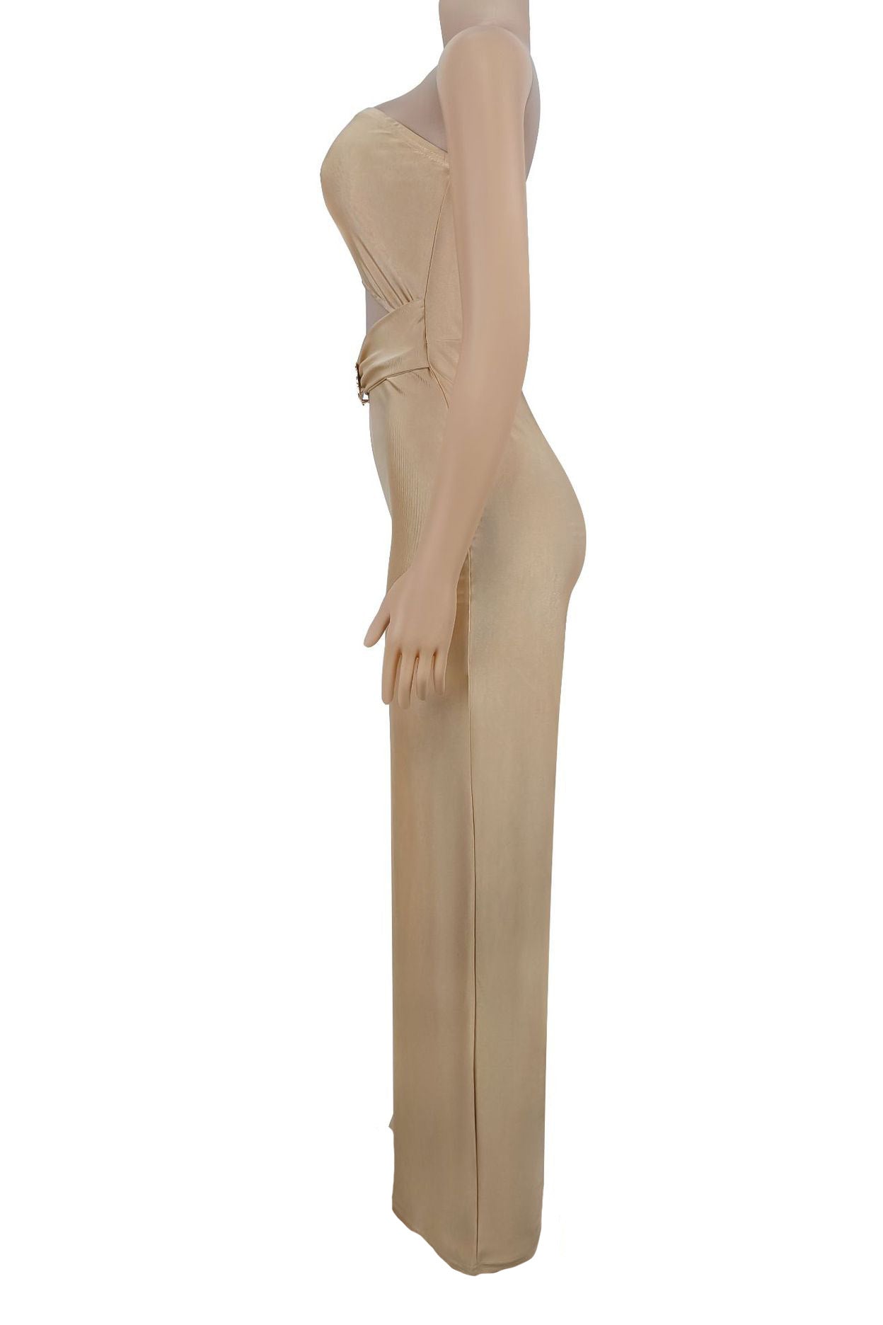 Cutout Bandeau Wide-Leg Jumpsuit Lavish Daily