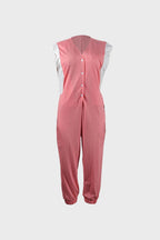 Slim Patchwork Contrast Pocket Slim Jumpsuit Lavish Daily
