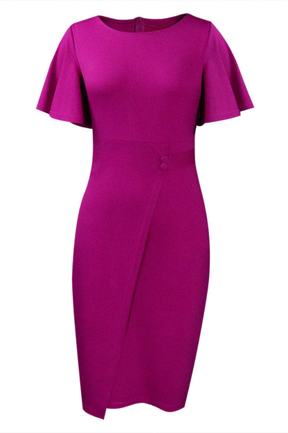 Midi Bodycon Ruffle Sleeve Dress Lavish Daily