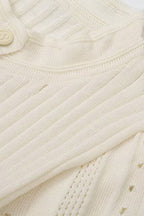 Collared Buttoned Short Sleeve Knit Midi Dress Lavish Daily